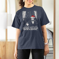 Stranger Christmas T Shirt For Women Funny Murray He Sees You Vintage - Wonder Print Shop