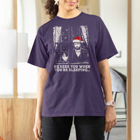 Stranger Christmas T Shirt For Women Funny Murray He Sees You Vintage - Wonder Print Shop