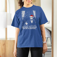 Stranger Christmas T Shirt For Women Funny Murray He Sees You Vintage - Wonder Print Shop