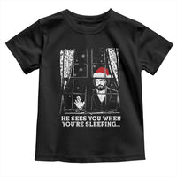 Stranger Christmas Toddler T Shirt Funny Murray He Sees You Vintage - Wonder Print Shop