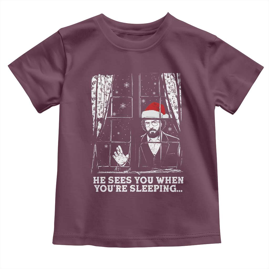 Stranger Christmas Toddler T Shirt Funny Murray He Sees You Vintage - Wonder Print Shop