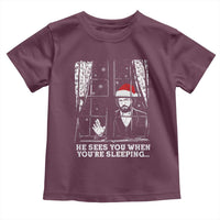 Stranger Christmas Toddler T Shirt Funny Murray He Sees You Vintage - Wonder Print Shop