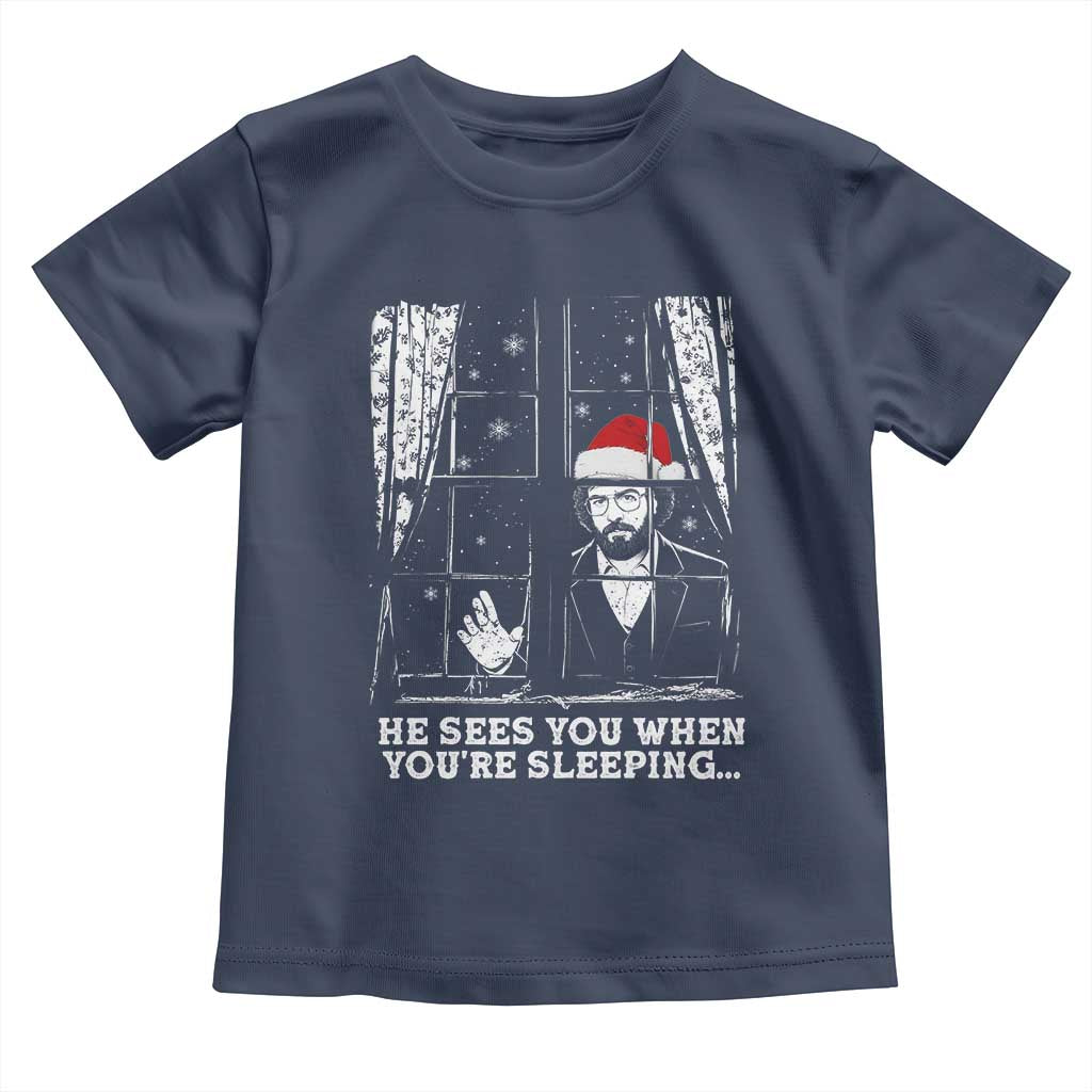 Stranger Christmas Toddler T Shirt Funny Murray He Sees You Vintage - Wonder Print Shop