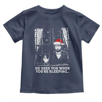 Stranger Christmas Toddler T Shirt Funny Murray He Sees You Vintage - Wonder Print Shop