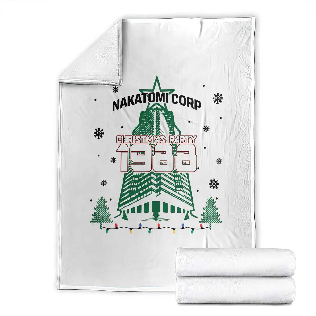 Vintage Nakatomi Plaza 1988 Christmas Party Throw Blanket - Wonder Print Shop