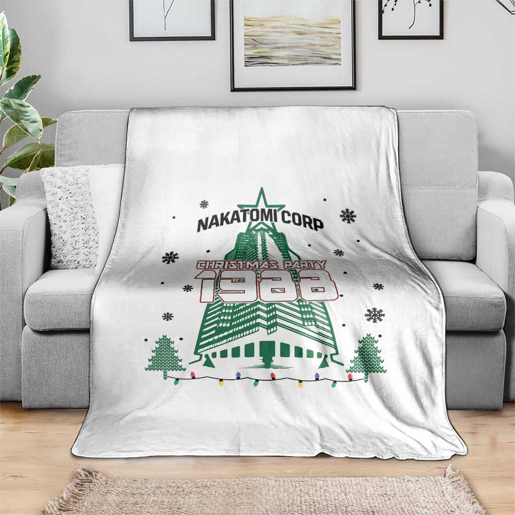 Vintage Nakatomi Plaza 1988 Christmas Party Throw Blanket - Wonder Print Shop