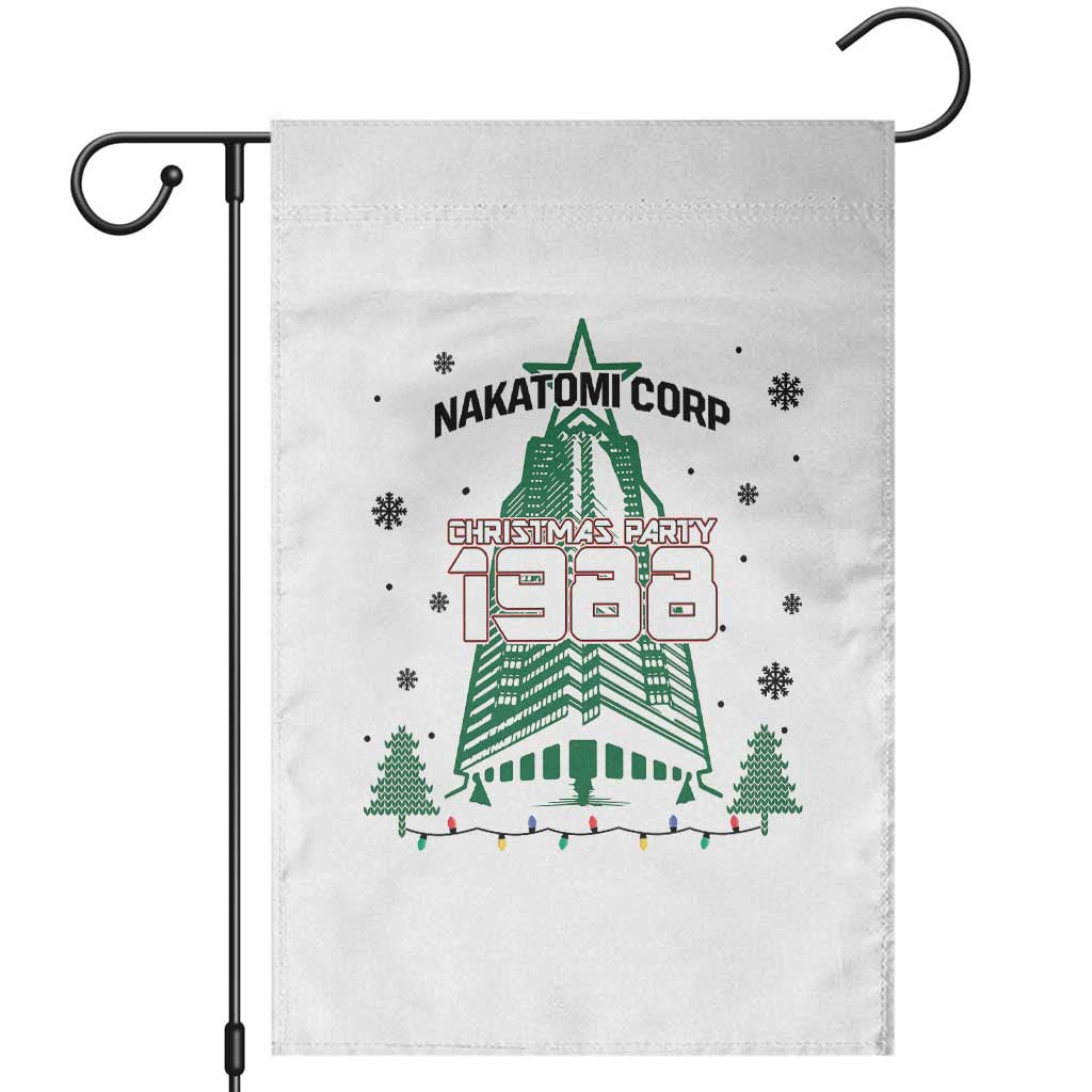 Vintage Nakatomi Plaza 1988 Christmas Party Garden Flag - Wonder Print Shop
