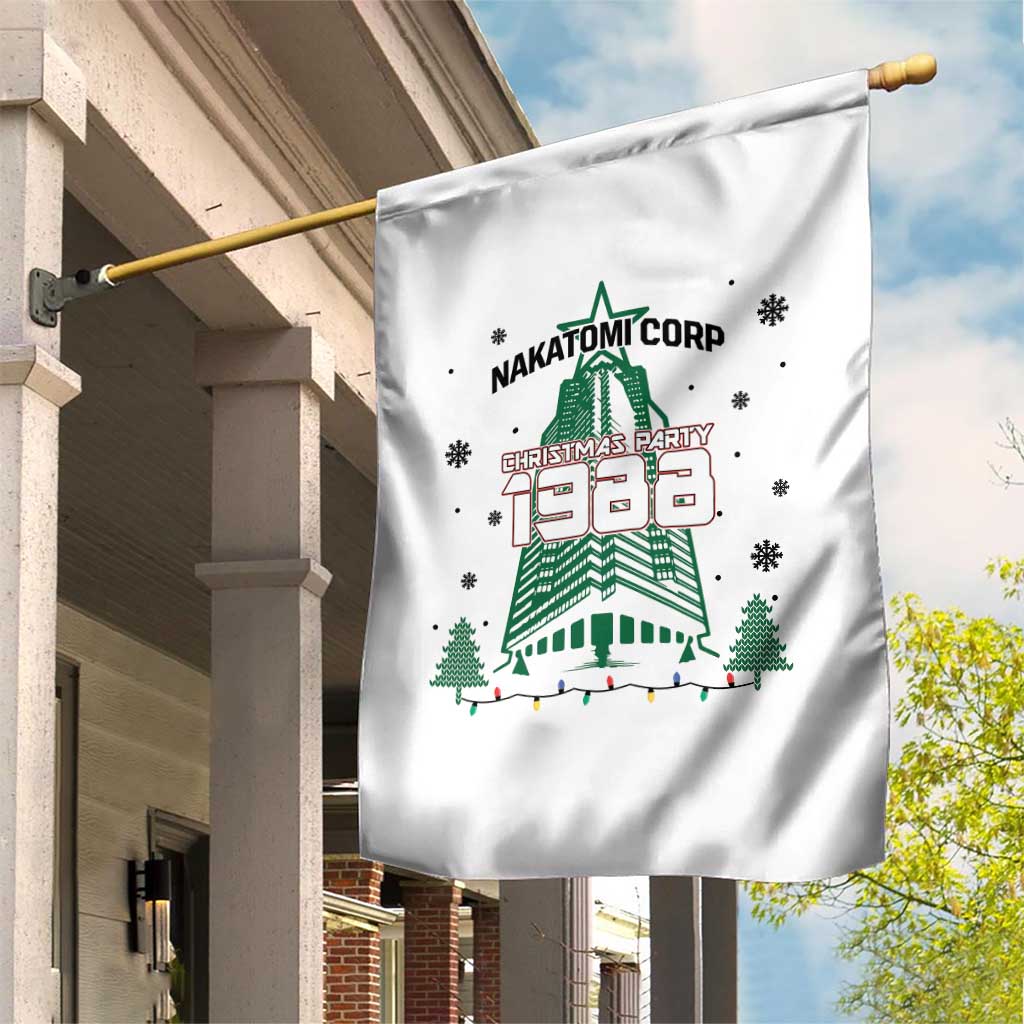 Vintage Nakatomi Plaza 1988 Christmas Party Garden Flag - Wonder Print Shop
