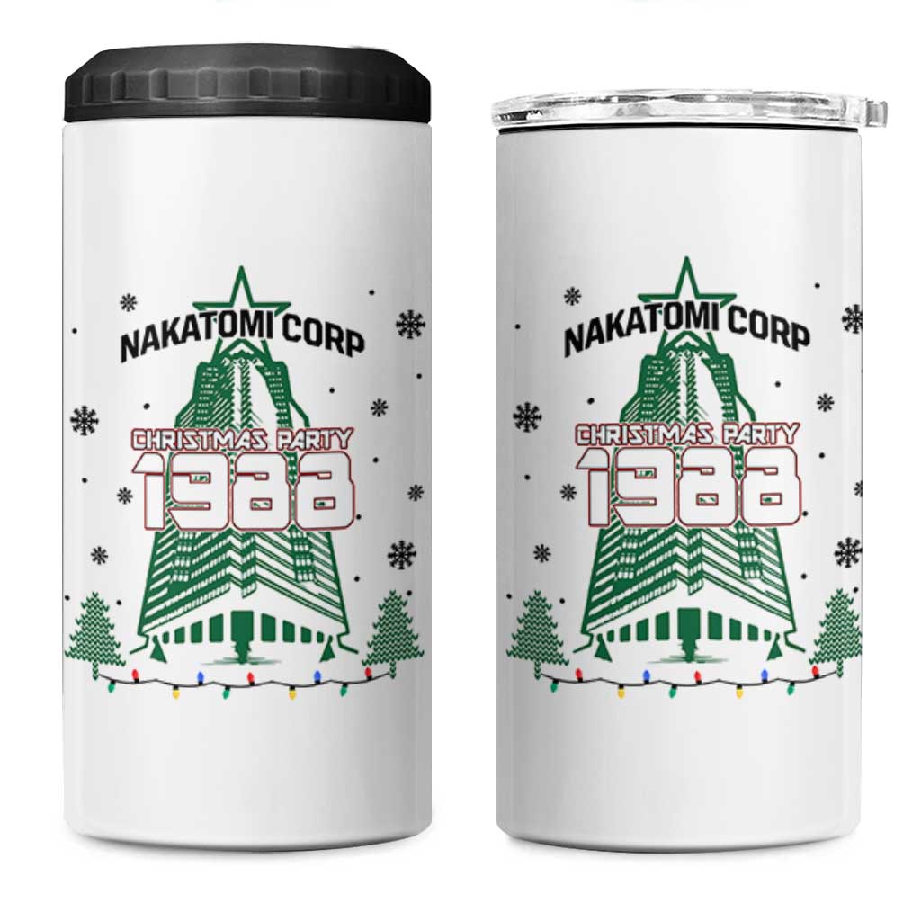 Vintage Nakatomi Plaza 1988 Christmas Party 4 in 1 Can Cooler Tumbler - Wonder Print Shop