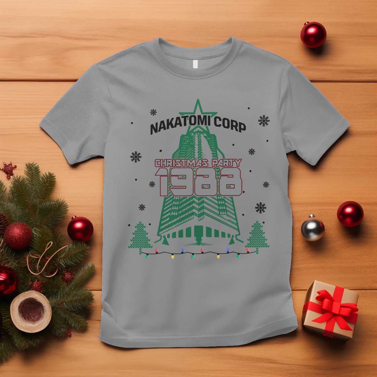 Vintage Nakatomi Plaza 1988 Christmas Party T Shirt - Wonder Print Shop