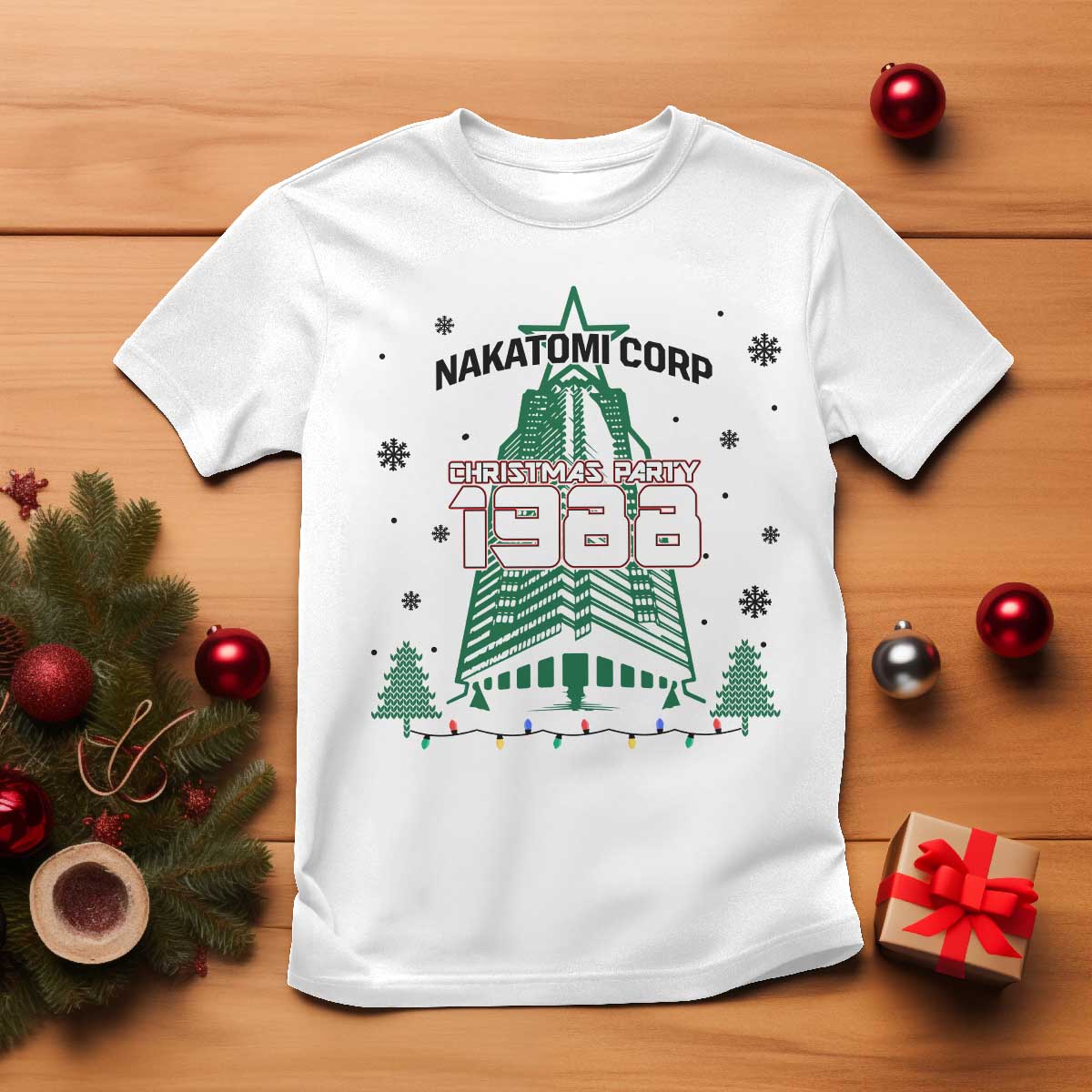 Vintage Nakatomi Plaza 1988 Christmas Party T Shirt - Wonder Print Shop