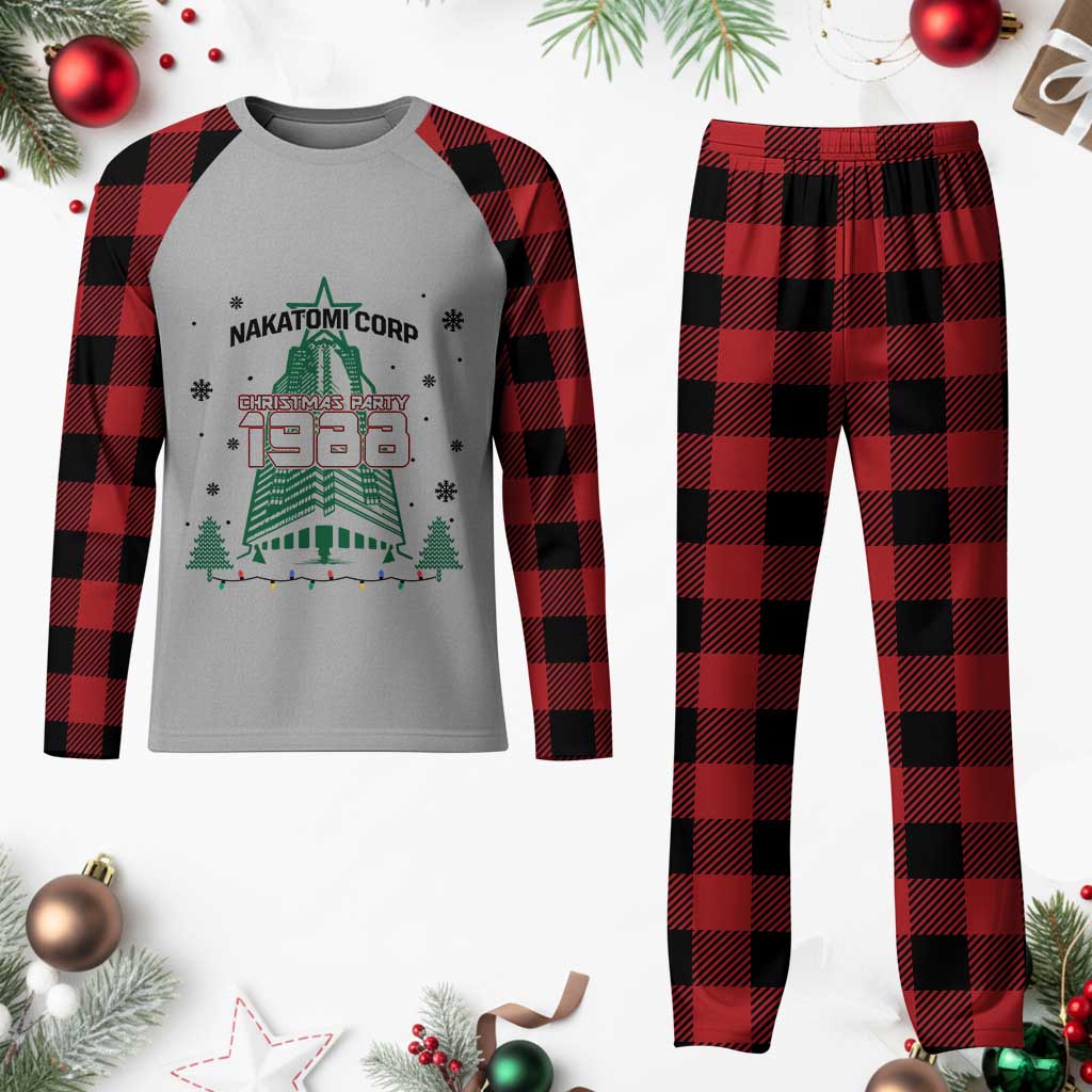 Vintage Nakatomi Plaza 1988 Christmas Party Plaid Pajama Set - Wonder Print Shop