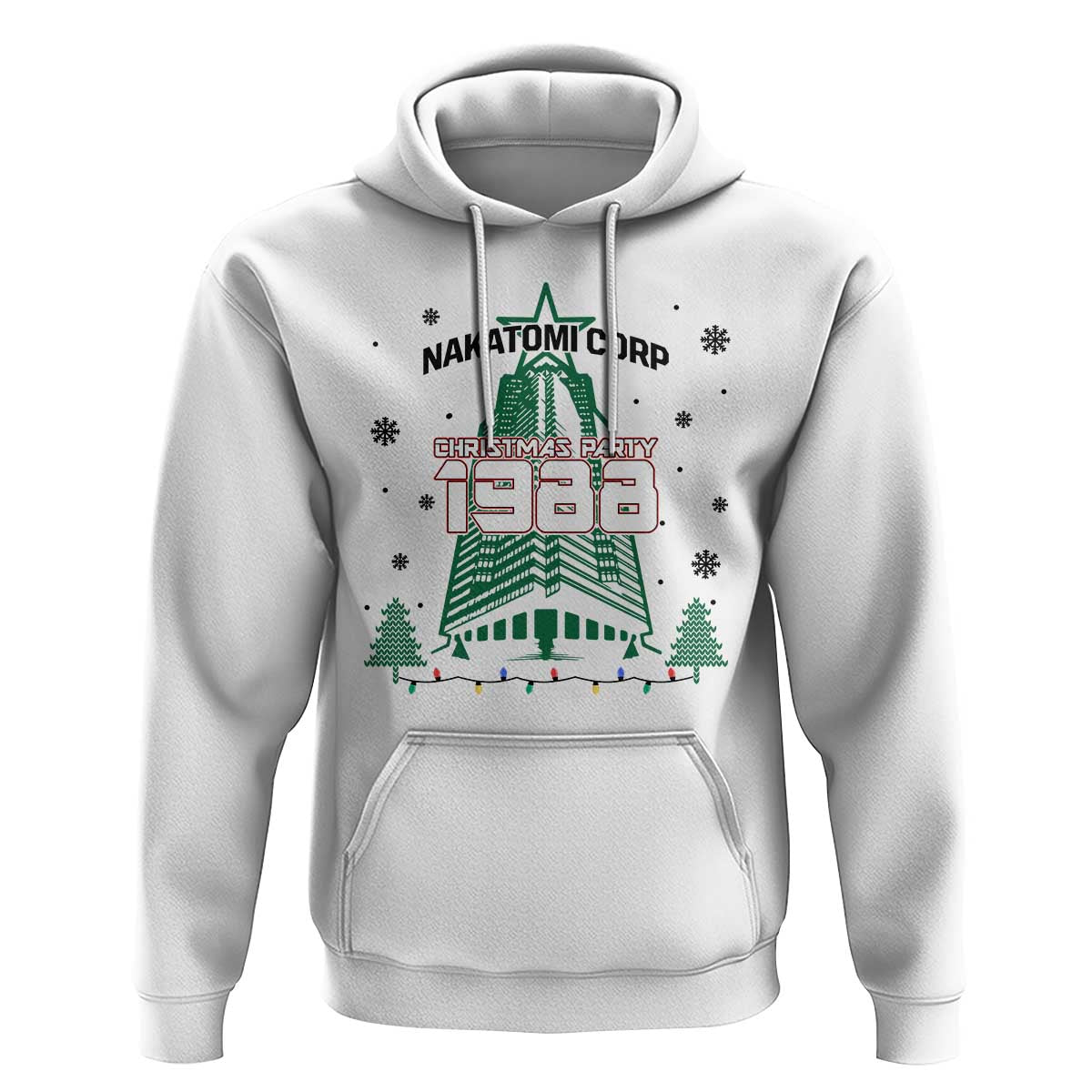 Vintage Nakatomi Plaza 1988 Christmas Party Hoodie - Wonder Print Shop