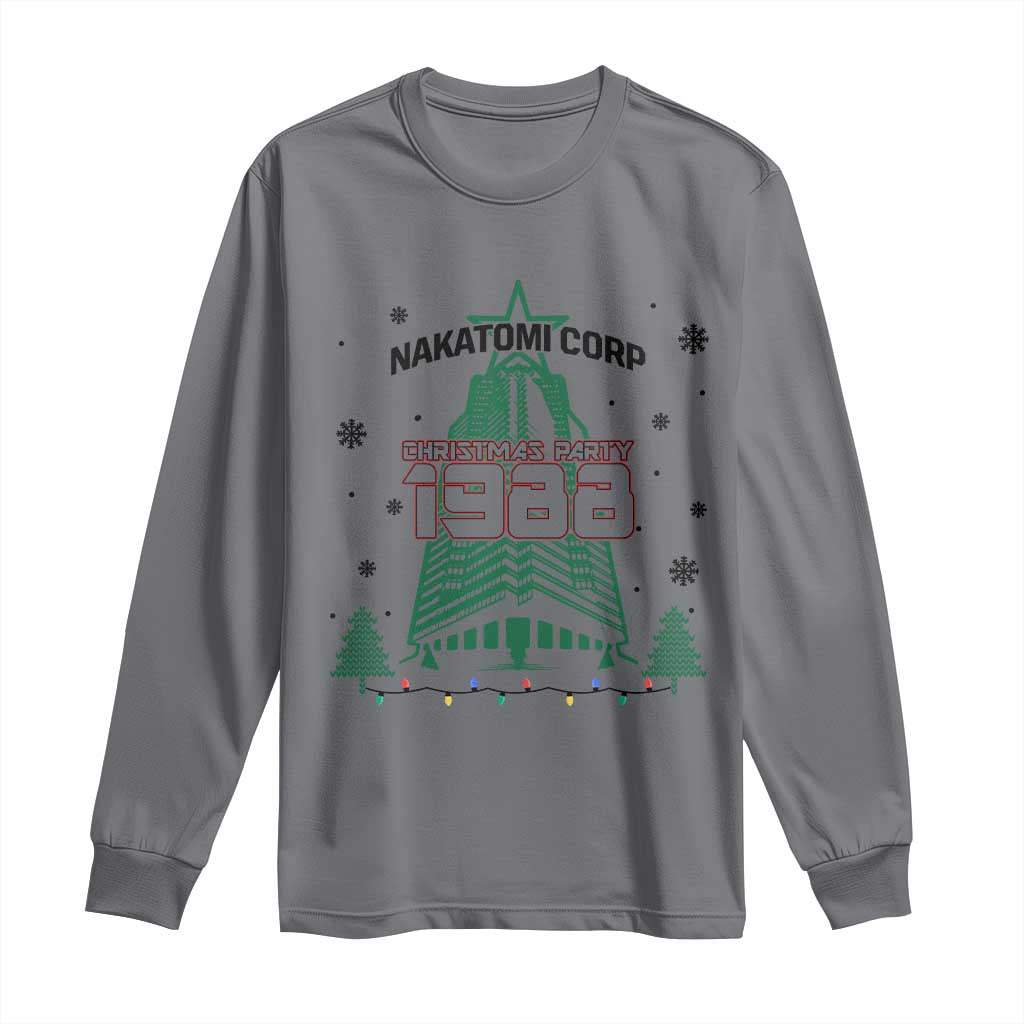 Vintage Nakatomi Plaza 1988 Christmas Party Long Sleeve Shirt - Wonder Print Shop