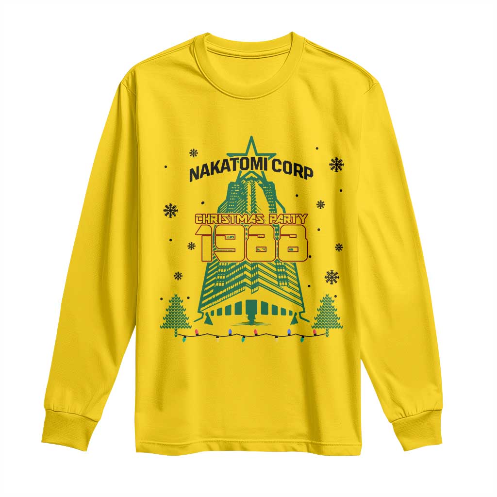 Vintage Nakatomi Plaza 1988 Christmas Party Long Sleeve Shirt - Wonder Print Shop