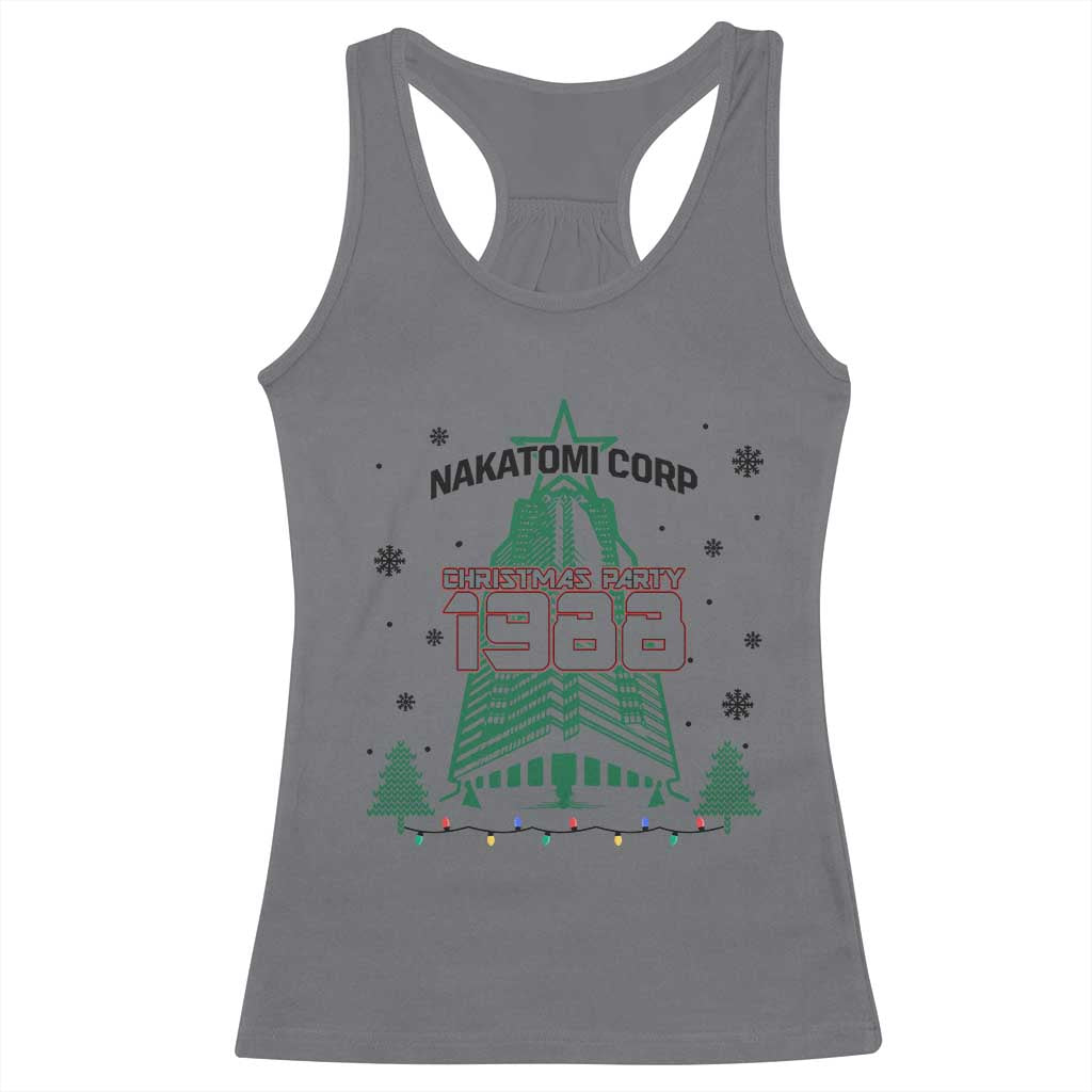 Vintage Nakatomi Plaza 1988 Christmas Party Racerback Tank Top - Wonder Print Shop
