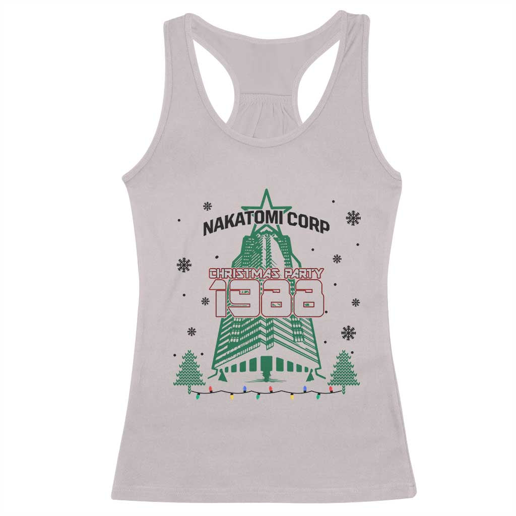 Vintage Nakatomi Plaza 1988 Christmas Party Racerback Tank Top - Wonder Print Shop