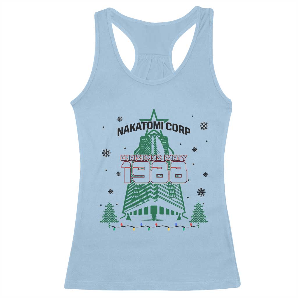 Vintage Nakatomi Plaza 1988 Christmas Party Racerback Tank Top - Wonder Print Shop