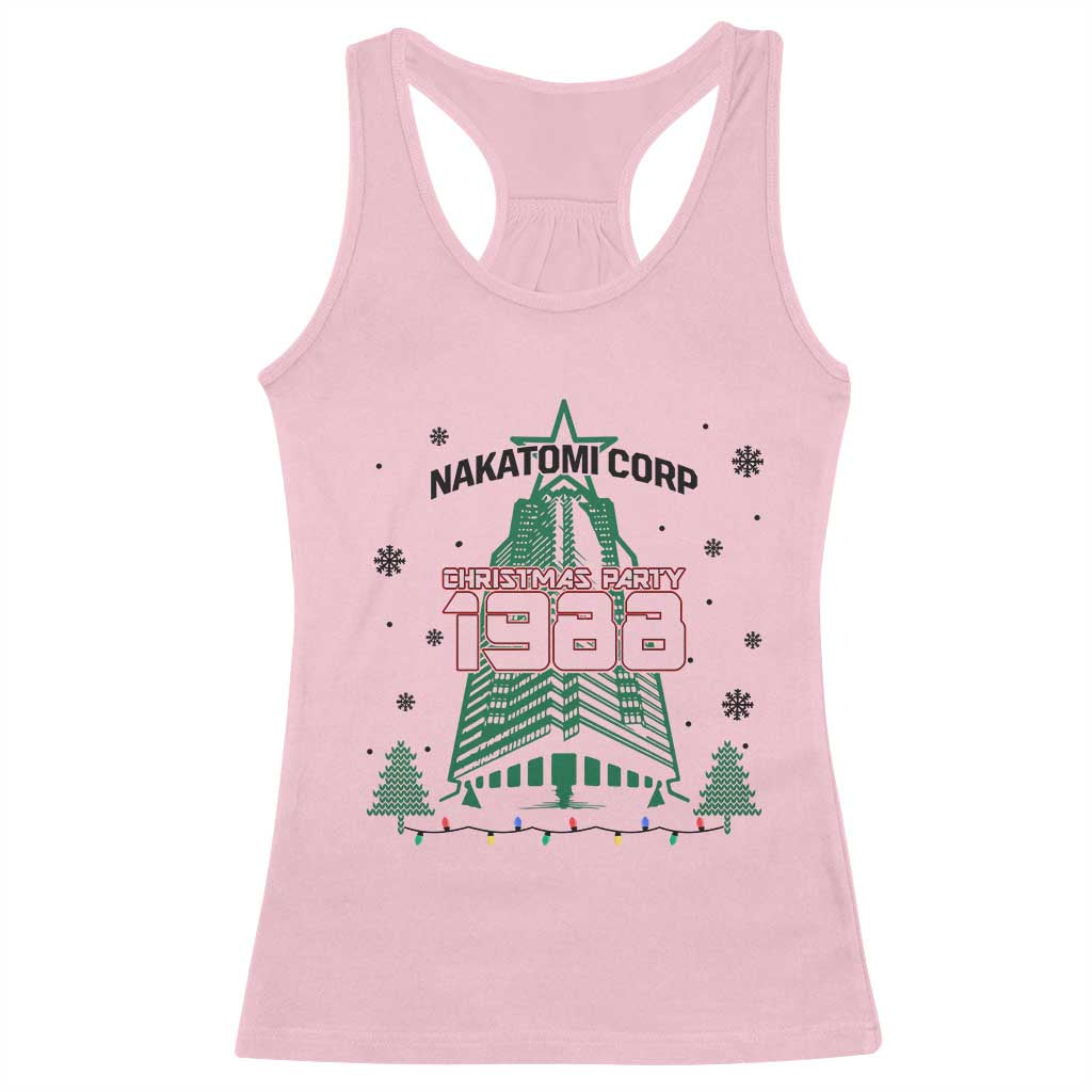 Vintage Nakatomi Plaza 1988 Christmas Party Racerback Tank Top - Wonder Print Shop
