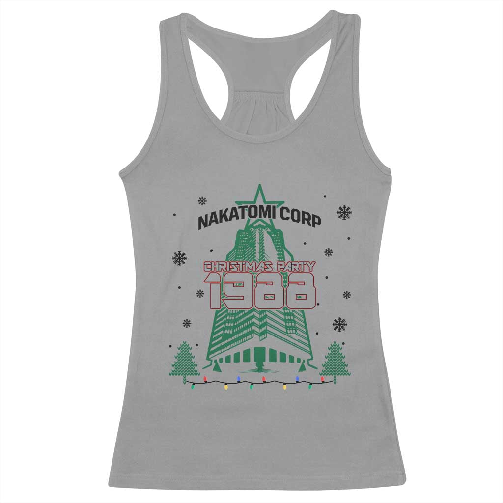 Vintage Nakatomi Plaza 1988 Christmas Party Racerback Tank Top - Wonder Print Shop