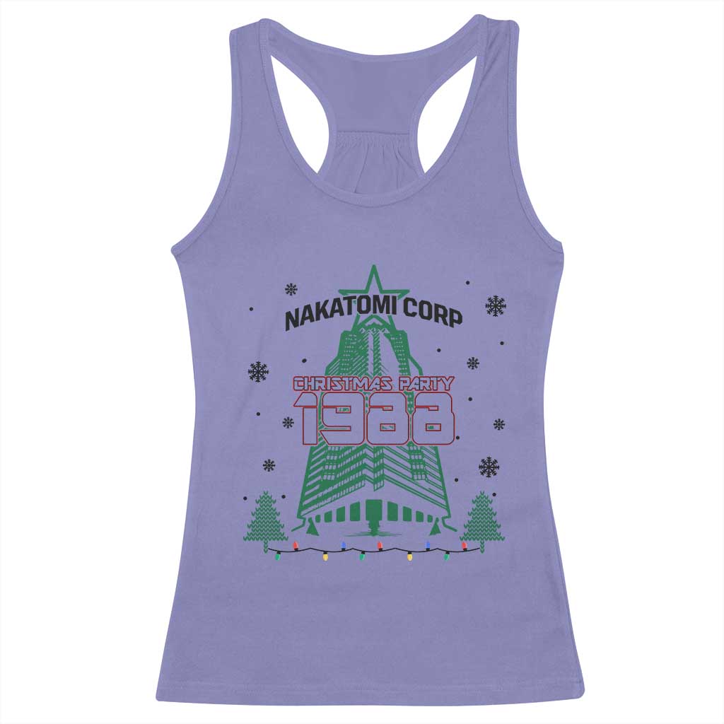 Vintage Nakatomi Plaza 1988 Christmas Party Racerback Tank Top - Wonder Print Shop
