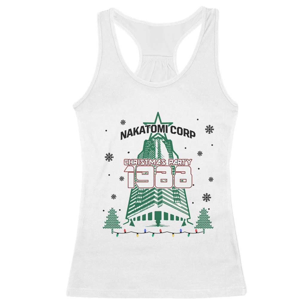 Vintage Nakatomi Plaza 1988 Christmas Party Racerback Tank Top - Wonder Print Shop