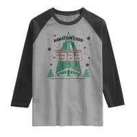Vintage Nakatomi Plaza 1988 Christmas Party Raglan Shirt - Wonder Print Shop