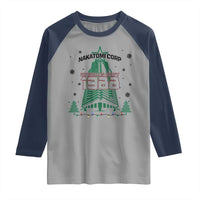 Vintage Nakatomi Plaza 1988 Christmas Party Raglan Shirt - Wonder Print Shop