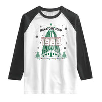 Vintage Nakatomi Plaza 1988 Christmas Party Raglan Shirt - Wonder Print Shop