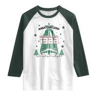Vintage Nakatomi Plaza 1988 Christmas Party Raglan Shirt - Wonder Print Shop