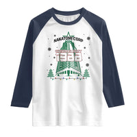 Vintage Nakatomi Plaza 1988 Christmas Party Raglan Shirt - Wonder Print Shop