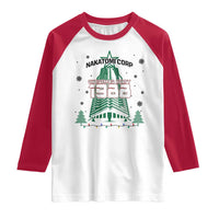 Vintage Nakatomi Plaza 1988 Christmas Party Raglan Shirt - Wonder Print Shop