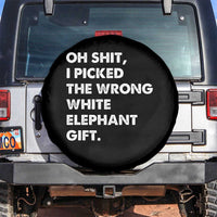 Oh Shit Funny White Elephant Gifts Spare Tire Cover - Wonder Print Shop
