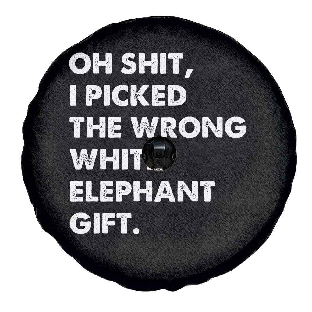 Oh Shit Funny White Elephant Gifts Spare Tire Cover - Wonder Print Shop