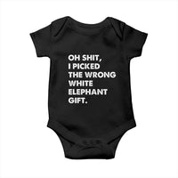 Oh Shit Funny White Elephant Gifts Baby Onesie - Wonder Print Shop