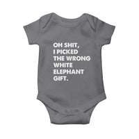 Oh Shit Funny White Elephant Gifts Baby Onesie - Wonder Print Shop