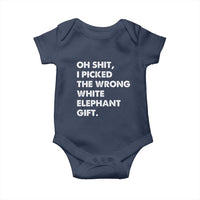 Oh Shit Funny White Elephant Gifts Baby Onesie - Wonder Print Shop