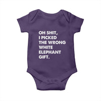 Oh Shit Funny White Elephant Gifts Baby Onesie - Wonder Print Shop