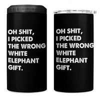 Oh Shit Funny White Elephant Gifts 4 in 1 Can Cooler Tumbler - Wonder Print Shop