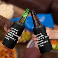 Oh Shit Funny White Elephant Gifts 4 in 1 Can Cooler Tumbler - Wonder Print Shop
