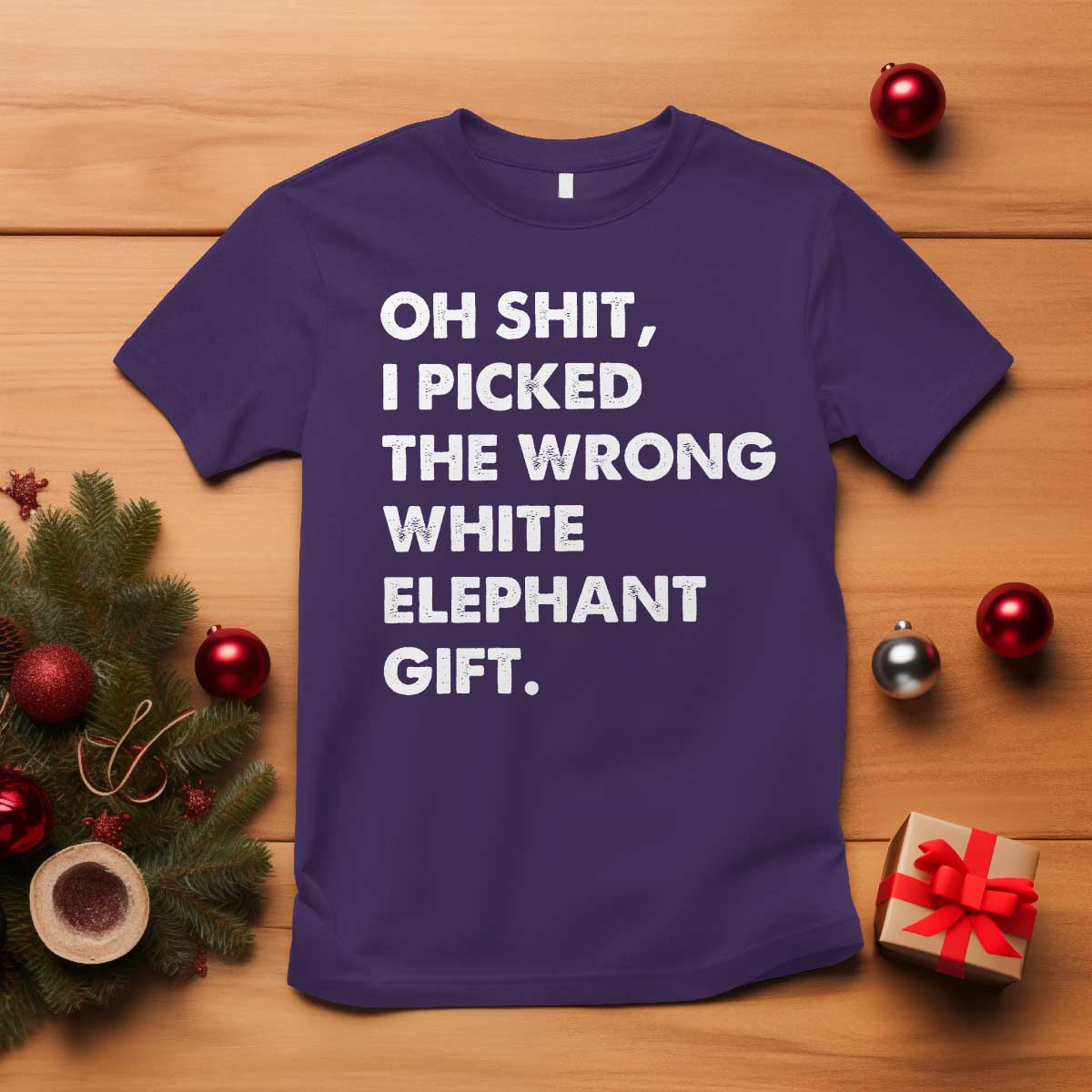 Oh Shit Funny White Elephant Gifts T Shirt - Wonder Print Shop