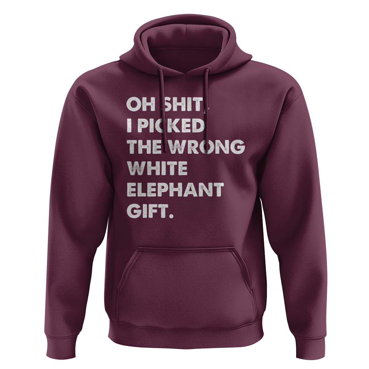 Oh Shit Funny White Elephant Gifts Hoodie - Wonder Print Shop