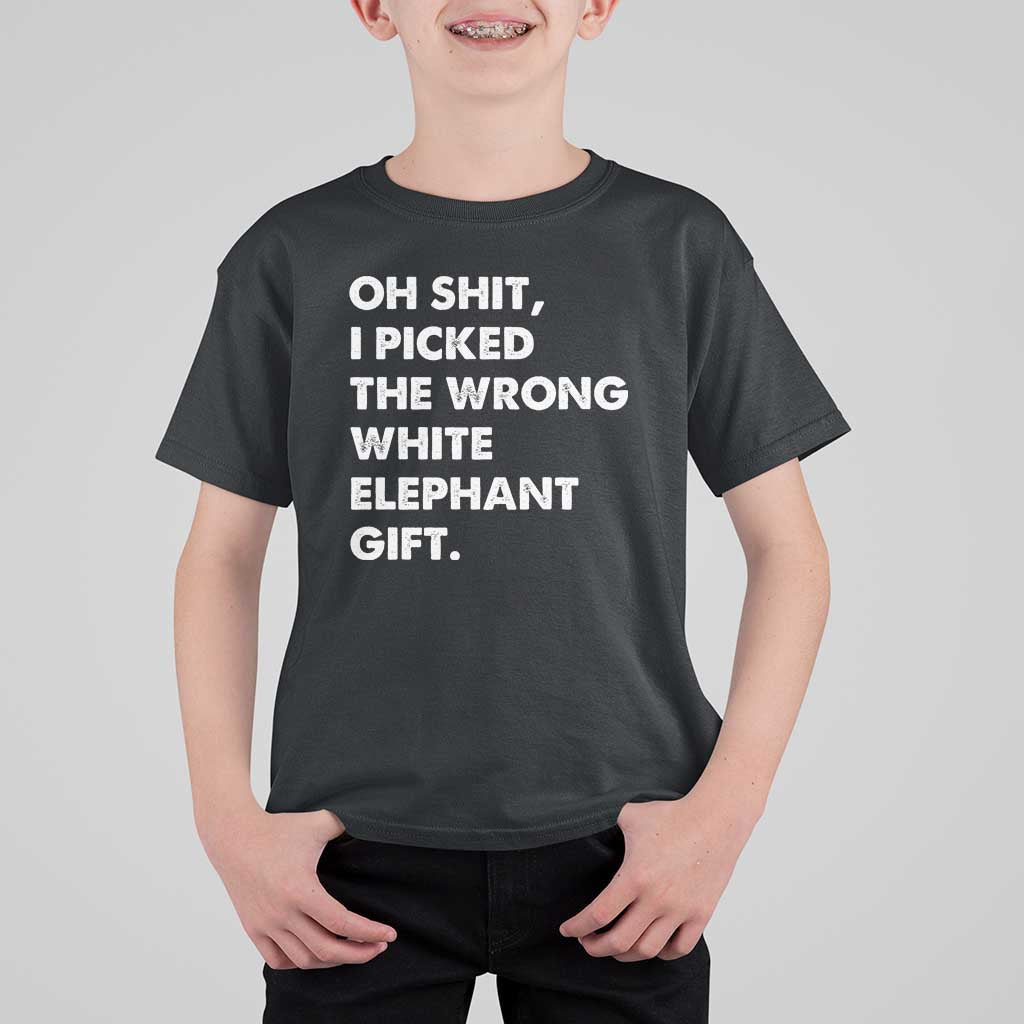 Oh Shit Funny White Elephant Gifts T Shirt For Kid - Wonder Print Shop
