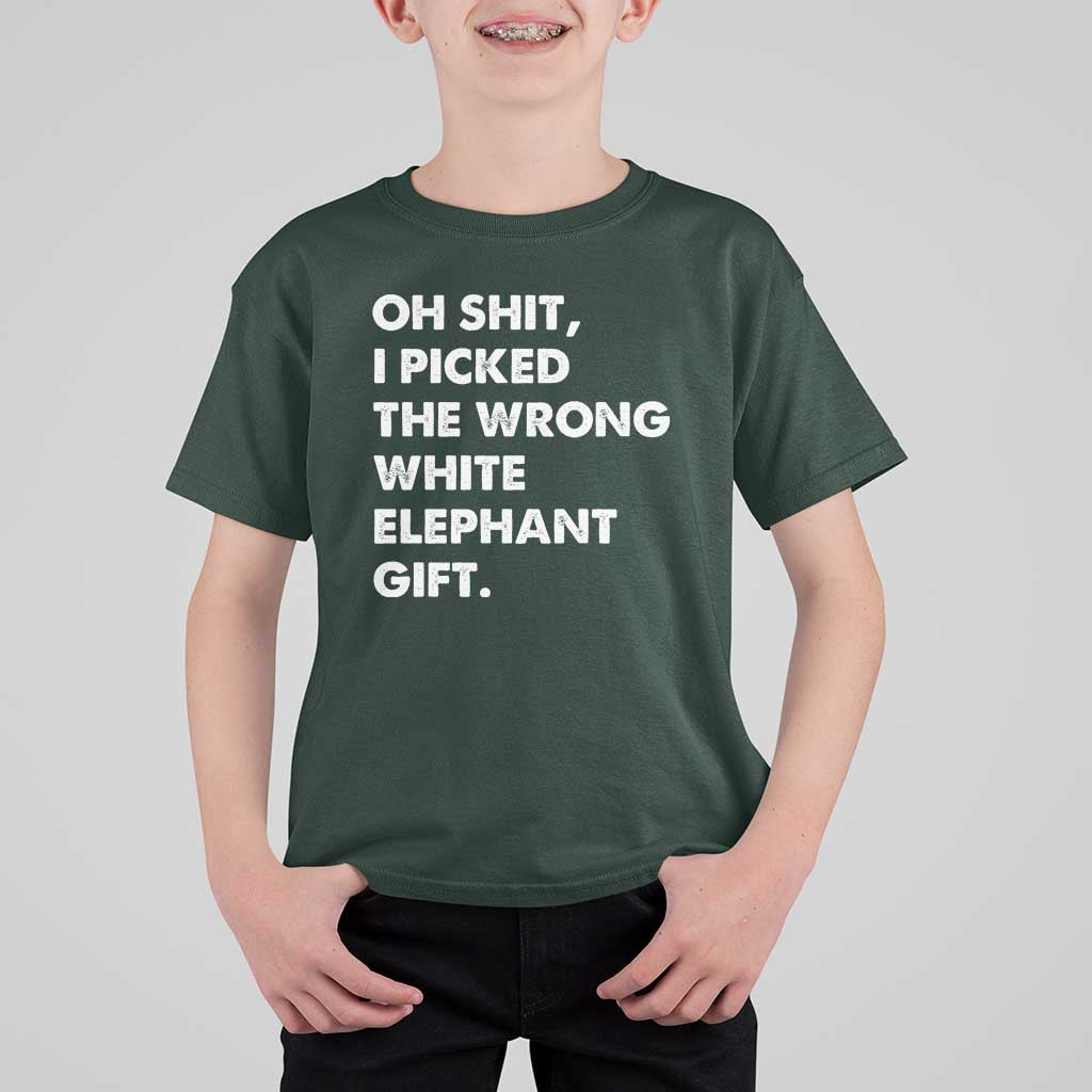 Oh Shit Funny White Elephant Gifts T Shirt For Kid - Wonder Print Shop