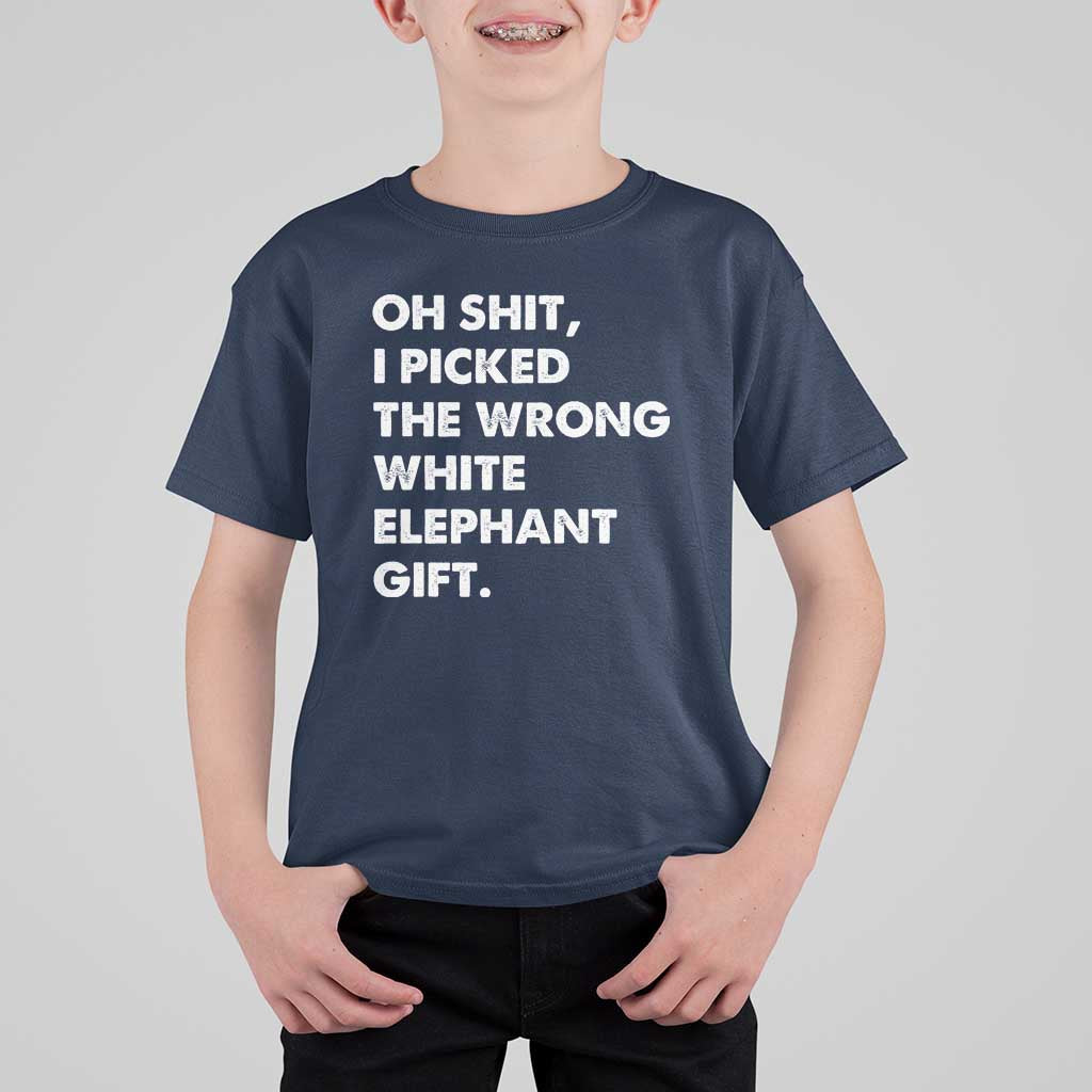 Oh Shit Funny White Elephant Gifts T Shirt For Kid - Wonder Print Shop