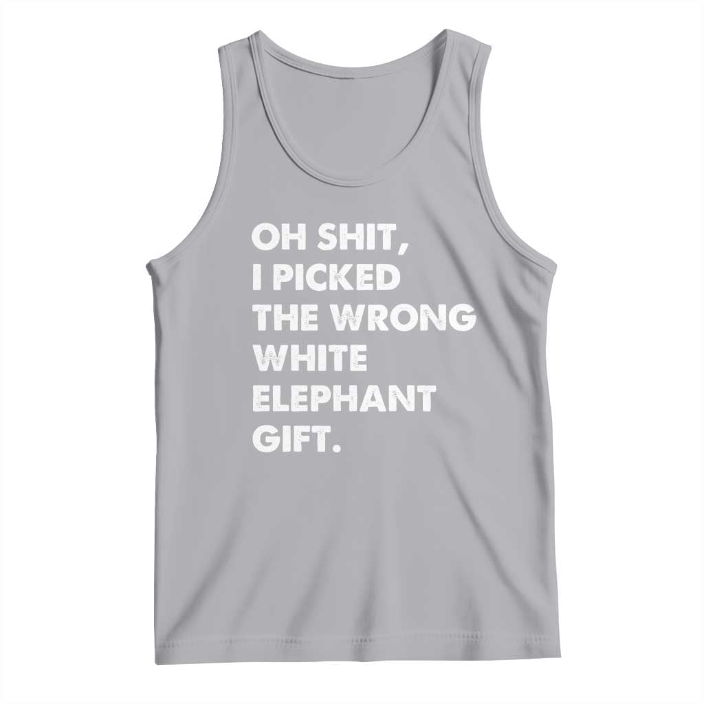 Oh Shit Funny White Elephant Gifts Tank Top - Wonder Print Shop
