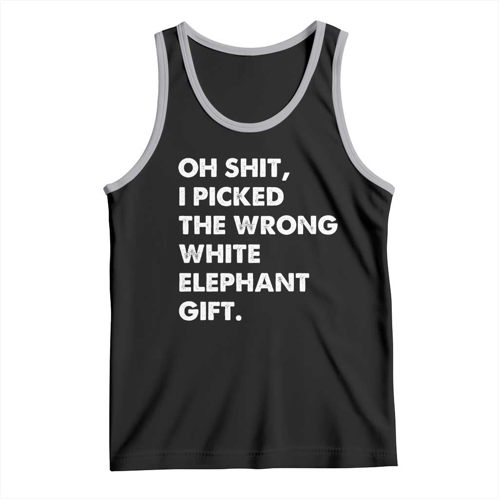 Oh Shit Funny White Elephant Gifts Tank Top - Wonder Print Shop