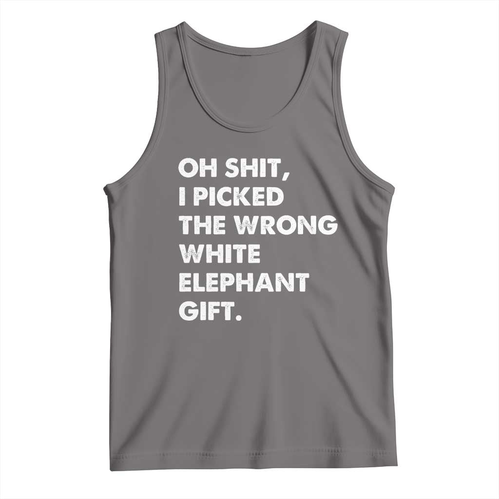 Oh Shit Funny White Elephant Gifts Tank Top - Wonder Print Shop