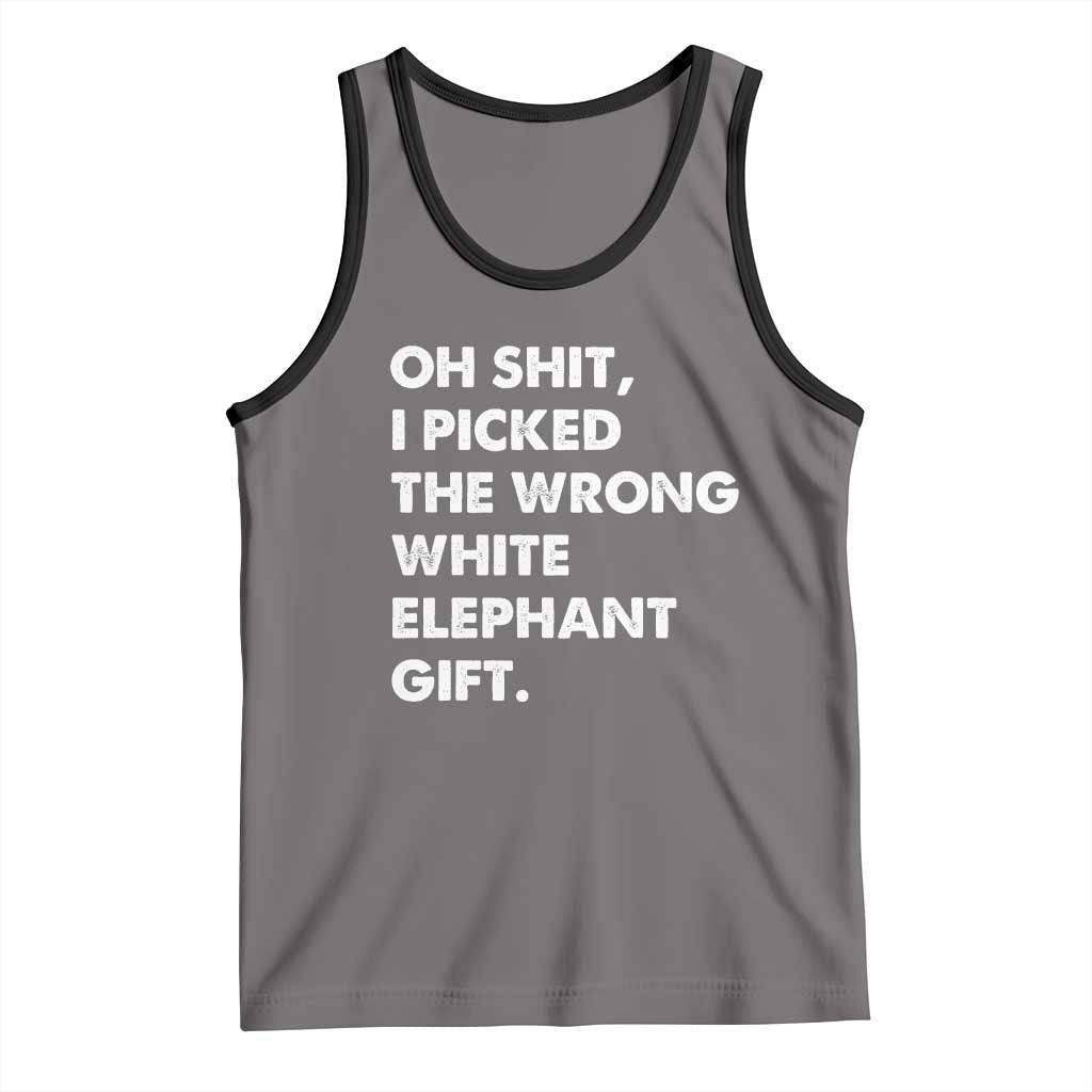 Oh Shit Funny White Elephant Gifts Tank Top - Wonder Print Shop