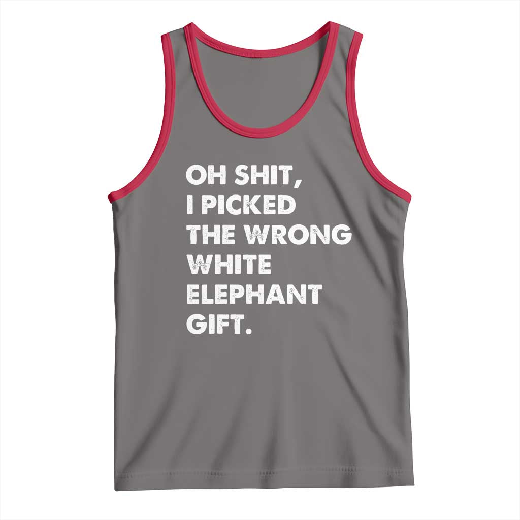 Oh Shit Funny White Elephant Gifts Tank Top - Wonder Print Shop